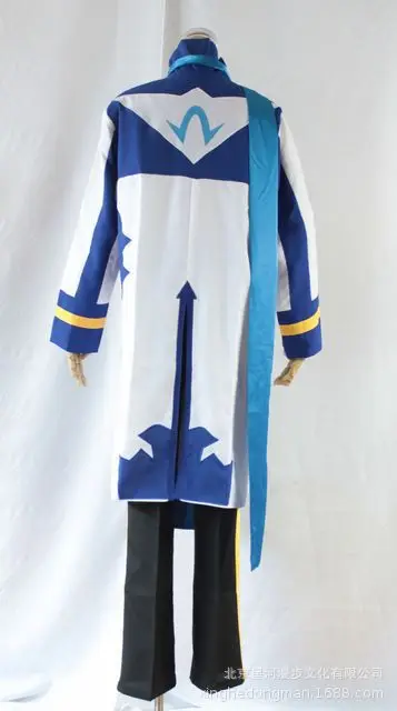 Высококачественный Японский Аниме Vocaloid Kaito Униформа мужской костюм для косплея топ+ брюки+ шарф