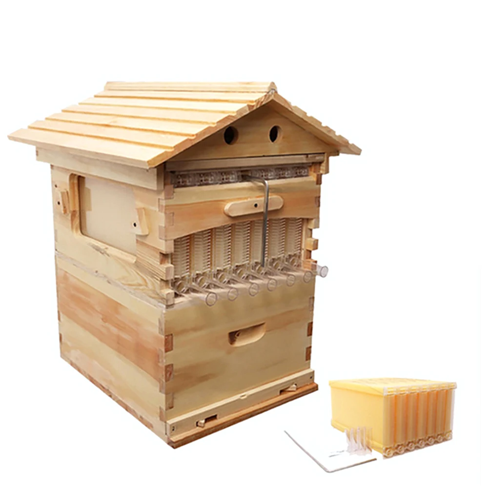 Beehive Box Bee House Wooden Frames Beekeeping Tools Honey Self Flowing Hive Supplies Beekeeper Equipment | Дом и сад
