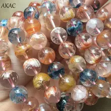 Натуральный 8/10 мм А++ Редкие красочные снежный Фантом браслет свободные бусины для женщин мужчин браслет или сделай сам