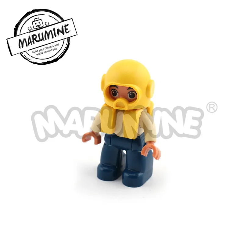 MARUMINE Duplo блочные фигурки 13 видов карьера аксессуары большие кирпичи части Дети Развивающие игрушки DIY для игр - Цвет: 1 pcs