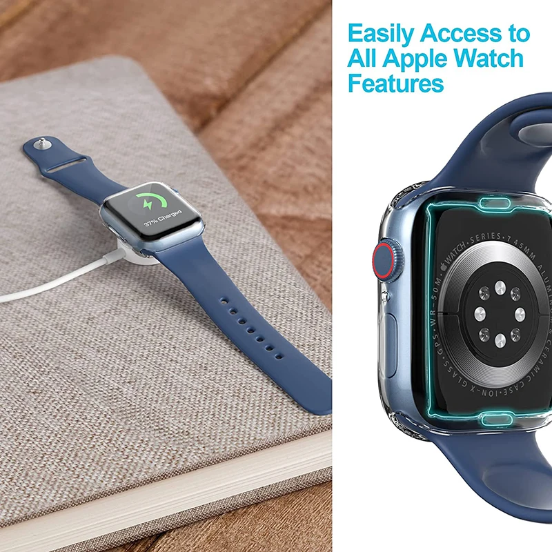 Cover Protector For Apple Watch case 45mm 41mm 44MM 40MM Full TPU Screen Bumper 42mm 38MM accessories iwatch series 7 SE 6 5 4 3