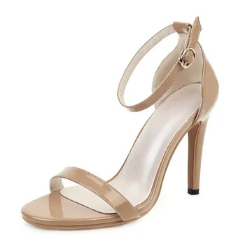 

Women Sandals Summer Shoes Gold PU Leather Sexy High Heels Party Shoes Woman Female Gladiator Sandals For Women Thin Heels