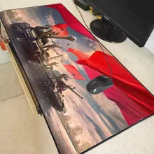 Mairuige World of Tanks Large Lock Edge Mouse Pad 90x40cm Pad To Mouse Computer Mousepad Gaming Mousepad Gamer Laptop Mouse Mat mairuige uzumaki naruto and uchiha sasuke jiraya anime roles mousepad diy mouse mat supper large of size gaming rubber mouse pad
