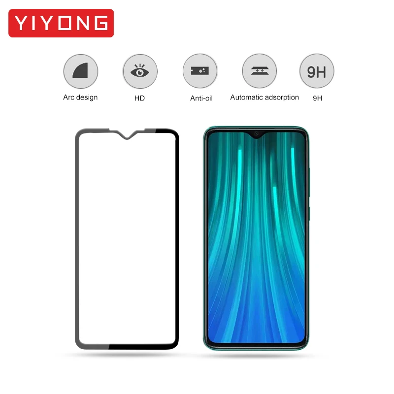 YIYONG 9D полное покрытие стекло для Xiaomi Redmi Note 8 8T 7 6 5 Pro закаленное стекло Защита экрана Xiami Xiomi Redmi Note 6 7 8 Pro