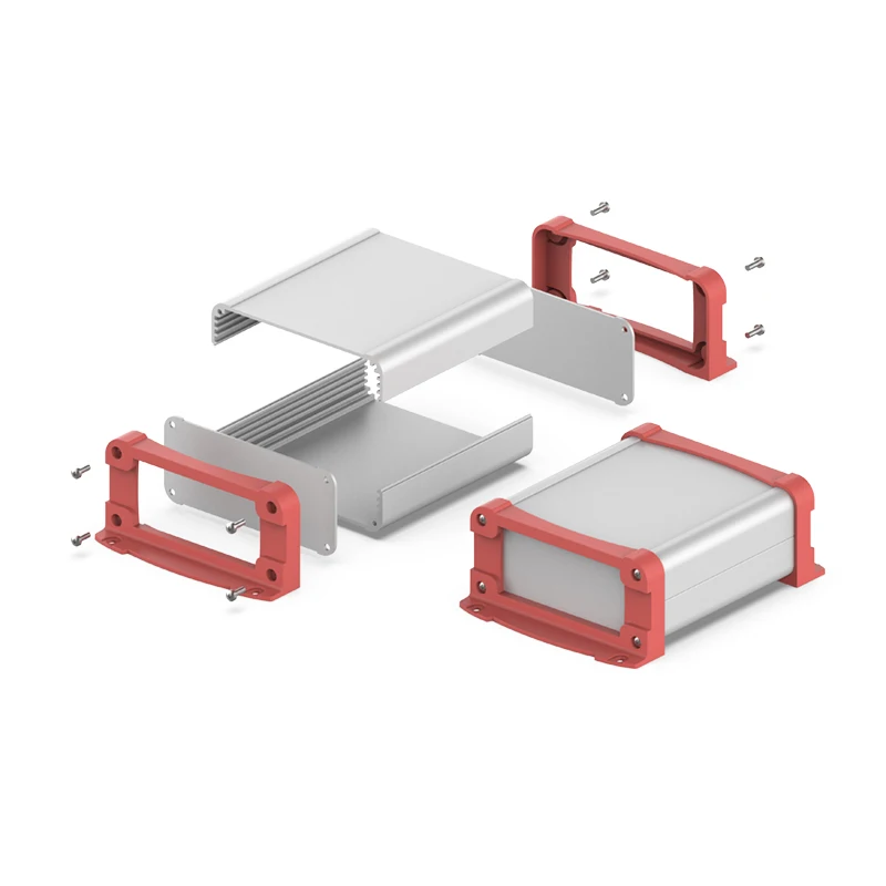 Boîte de rangement d'équipement en aluminium ABS noir, boîtier de projet de personnalisation complète, composants électroniques de bricolage, IP55, SpringW45H