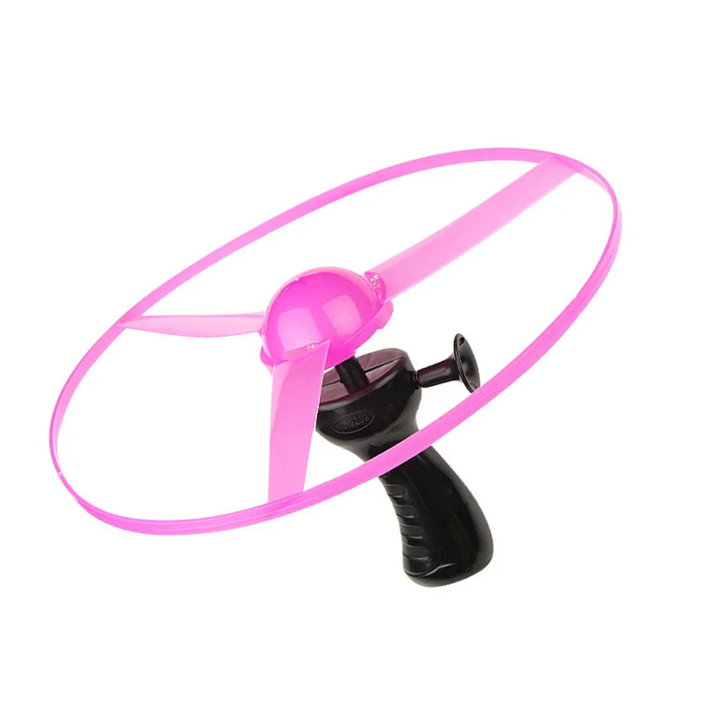 1 шт. детская тянущаяся линия флэш-игрушка летающая тарелка НЛО светодиодный светильник летающая тарелка Забавная детская летающая игрушка LXX