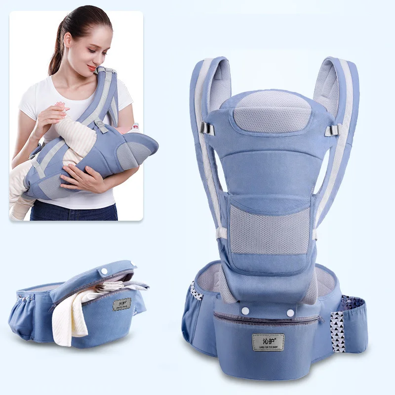 Baby Carrier Infant Baby Hipseat Carrier Front Facing Ergonomic Kangaroo Baby Wrap Sling for Baby Travel