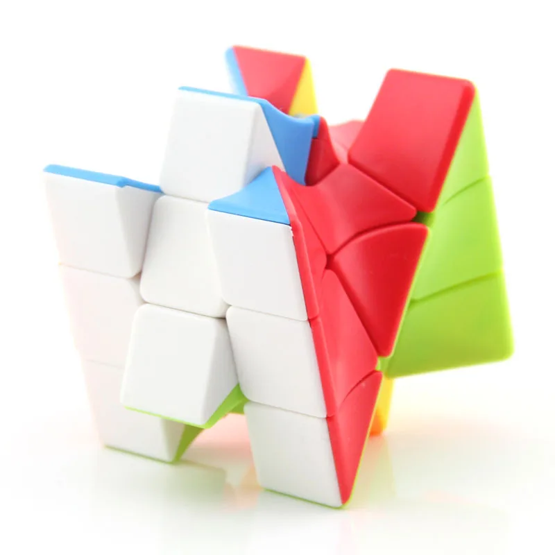 Fanxin 3x3 кручение волшебный куб цветной витой куб головоломка игрушка без наклеек игрушка для Challange-разноцветный