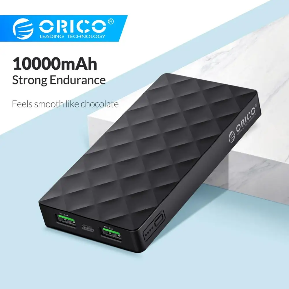  ORICO 10000mah Power Bank Dual USB Ausgang Power Externe Batterie Pack Ladegerät Adapter für iPhone