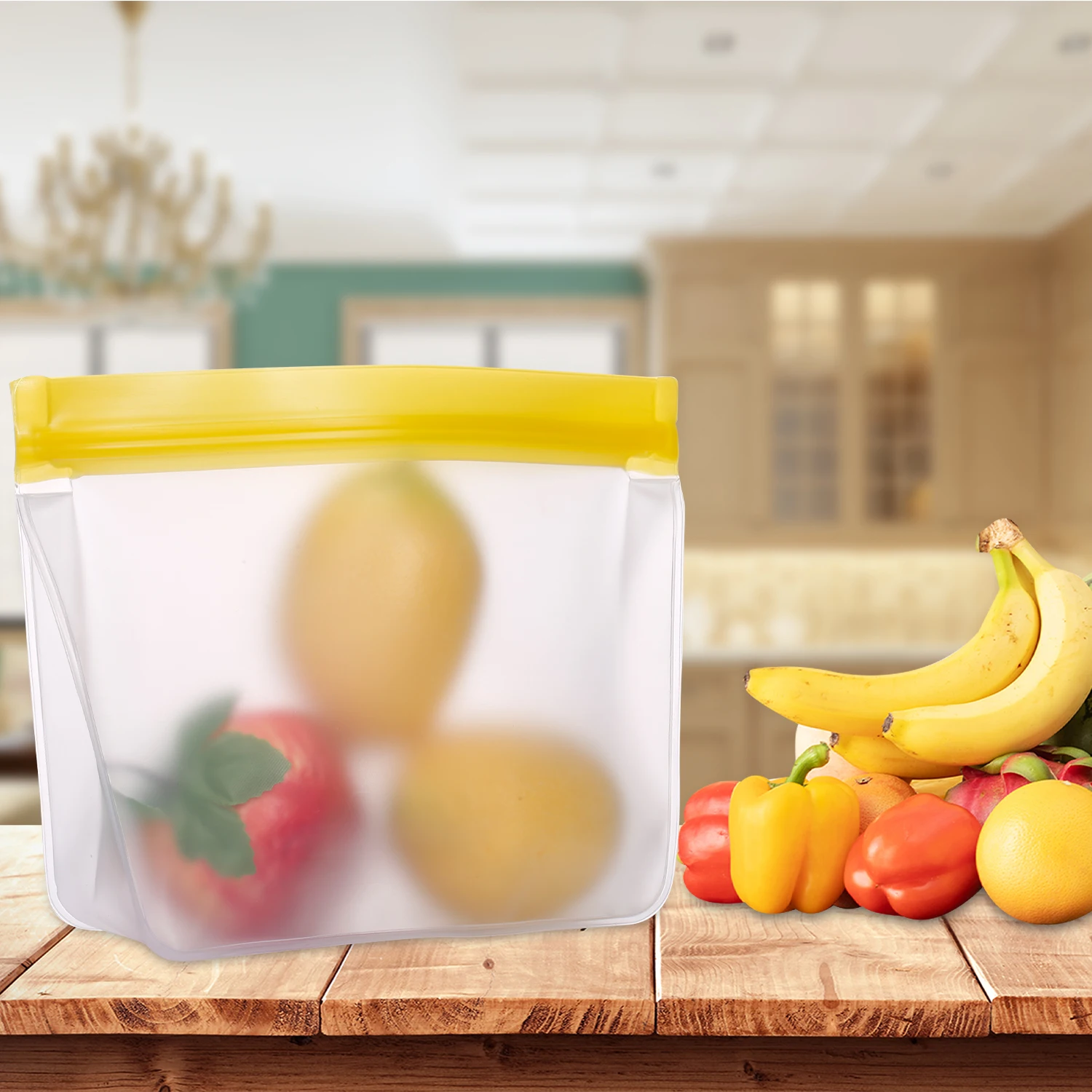 PEVA контейнеры для хранения продуктов с уплотнением миска для свежей еды органайзер для холодильника многоразовые стоьте вверх молнии закрывать мешок фрукты овощи сэндвич чашки