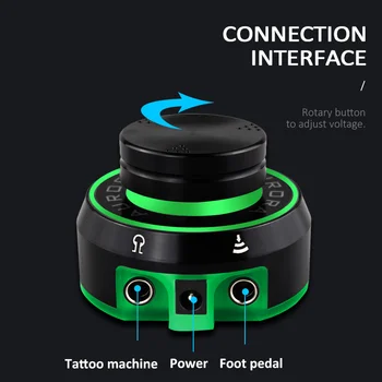 

Black Silver New Aurora -1 Tattoo Power Supply for 2 Tattoo Machine With Foot Pedal Mode Free Shipping