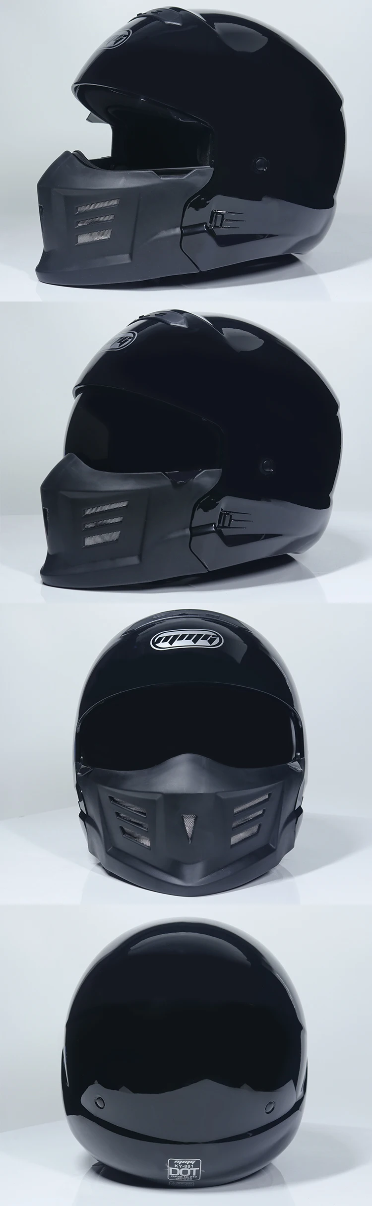 Унисекс шлем скорпиона мужской мотоциклетный Ретро анфас шлем локомотив персональный комбинированный воин шлем