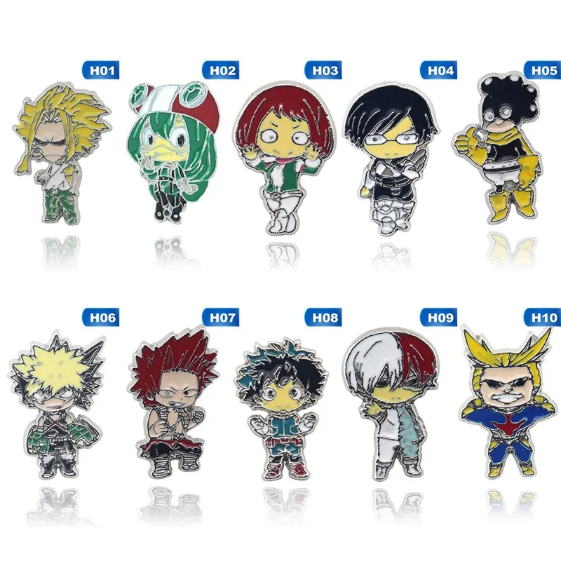 Anime Boku No Hero Academia Metal Enamel Pins and Brooches for Women Men Lapel pin backpack badge kids gifts