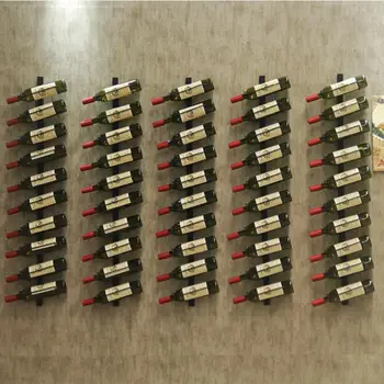 

Wine rack wall hanging simple wine cabinet European modern art bottle display stand