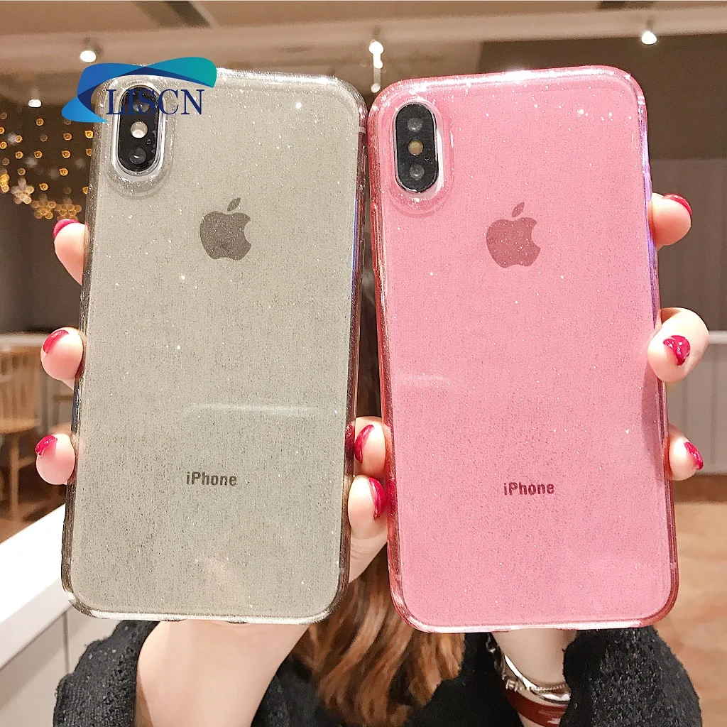 LISCN защитный чехол для телефона для iphone 8Plus 7 8 6s 7P iphone 6 5 5S SE XR Xs мягкий блестящий чехол для iphone Xs Max чехол