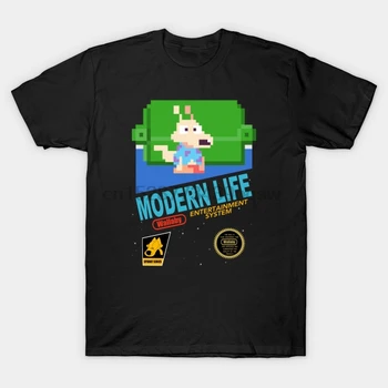 

Men tshirt Short sleeve Modern Life Rockos Modern Life T Shirt tee tops Women t-shirt