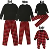 PUDCOCO Adults Baby Kids Christmas Family Matching Pajamas Set Sleepwear Xmas Plaid Nightwear Outfits 2Pcs/set 5