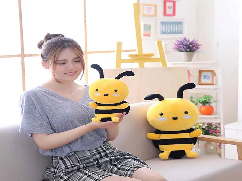 1 шт. 20-45 см Kawaii Honeybee плюшевая игрушка милая Пчелка с крыльями мягкие куклы для детей, детские куклы, подарок на день рождения