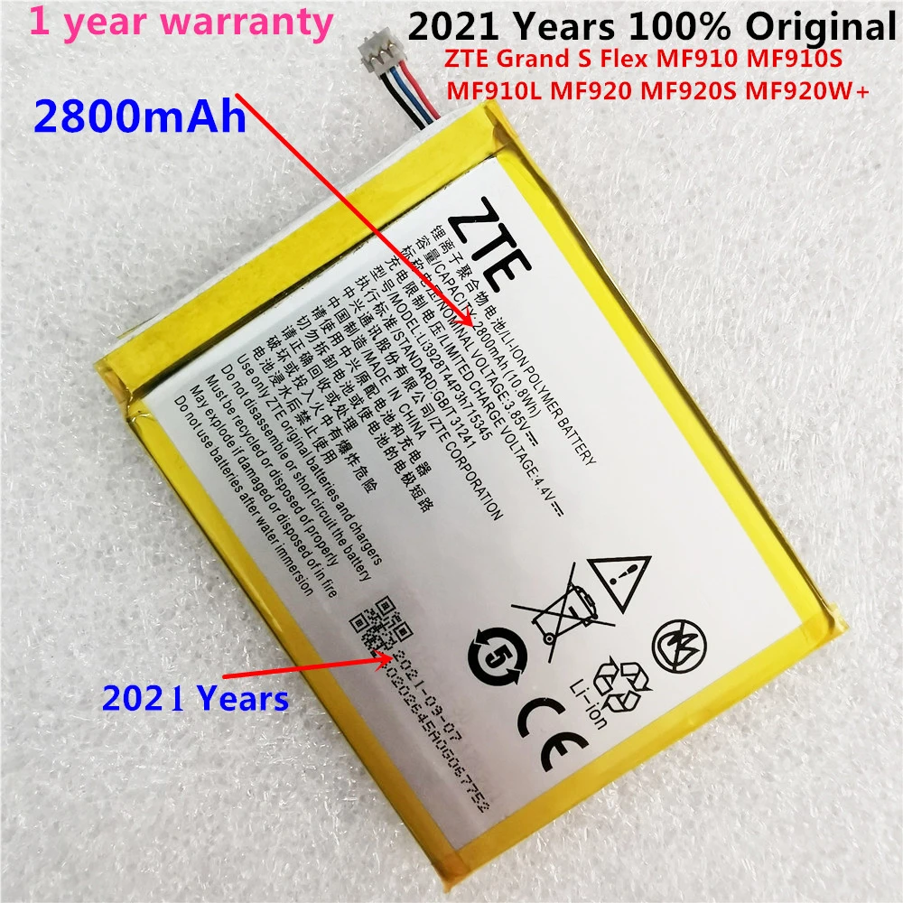 Аккумулятор для ZTE Grand S Flex 3 8 в 2800 мАч MF910 MF910S MF910L MF920 MF920A MF920S MF920W + Li3823T43P3h715345 |