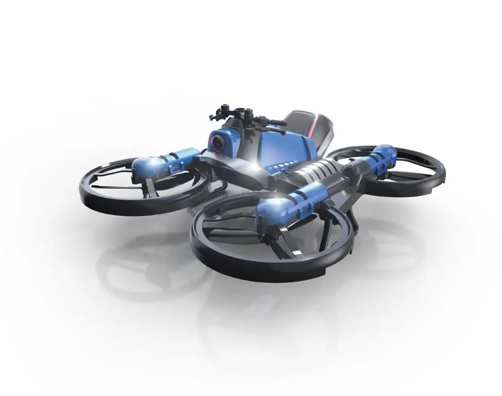 2,4 г складной 2в1 Радиоуправляемый Дрон деформационный мотоцикл с батареей 650ма воздушный Квадрокоптер для фотографий Land-надувная фигура электрическая игрушка