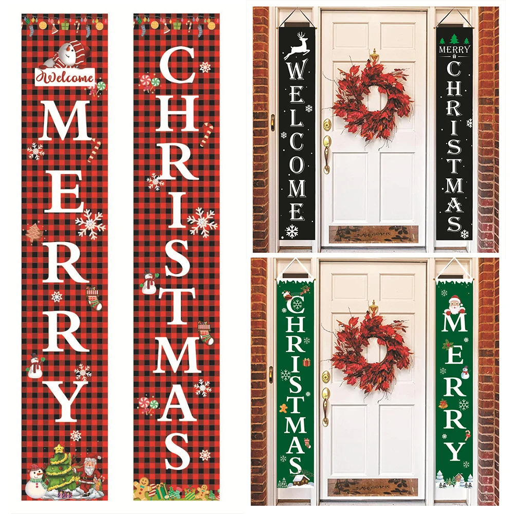 

Christmas Door Banner 2020 Merry Christmas Decor for Home Christmas Ornaments Xmas Decor Happy New Year 2021 Navidad Natal D30
