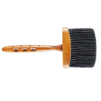 

Wooden Handle Soft Neck Face Duster Brush Barber Hair Cleaning Hairbrush Dust Remover Salon Hairdressing Cutting Tool