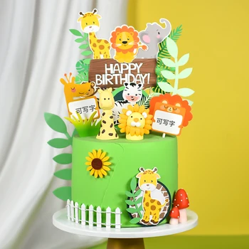 

Cakelove forest animals series panda lion cake topper cupcake party for baking birthday decoration cake decorating tools baking