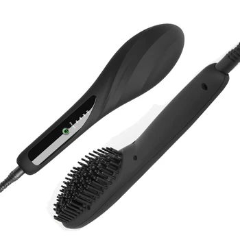 

Hair Straightener Durable Electric Straight Hair Comb Brush 4Files Heated Ceramic Hair Straightening Brush