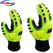 Устойчивые к порезам перчатки антиударные вибрационные масла TPR защитные рабочие перчатки анти порезы амортизирующие механики ударопрочный