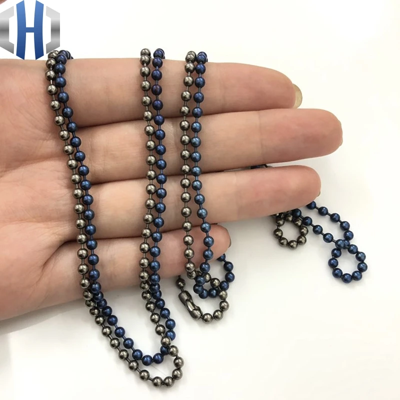 3.0*650mm Pure Titanium Bead Chain Metal Wave DIY Accessories Sweater Chain Does Not Rust Light Hypoallergenic EDC Bead diy beads accessories