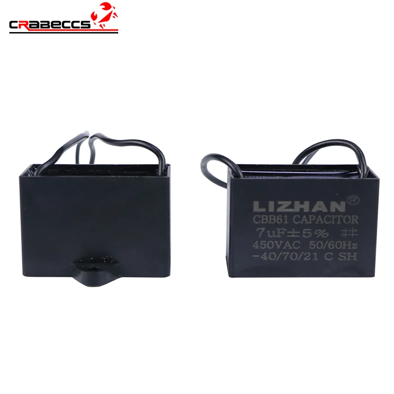 CBB61 Capacitor 450V 0.8UF-25UF Start Capacitance AC Fan Capacitor 1UF/1.2UF/1.5UF/1.8UF/2UF/2.2UF/2.5UF/3UF/3.5UF/4UF/5UF/20UF