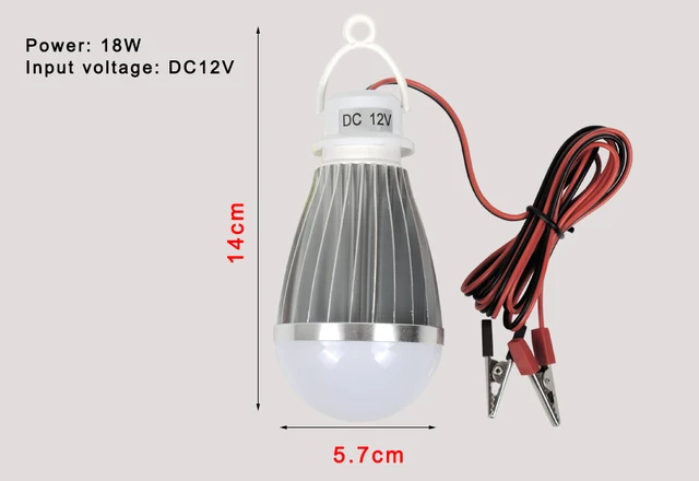 Ampoules LED 12 V DC 3/5/9/12 W lampe LED 6000 K SMD Camping chasse lumière  extérieure d'urgence