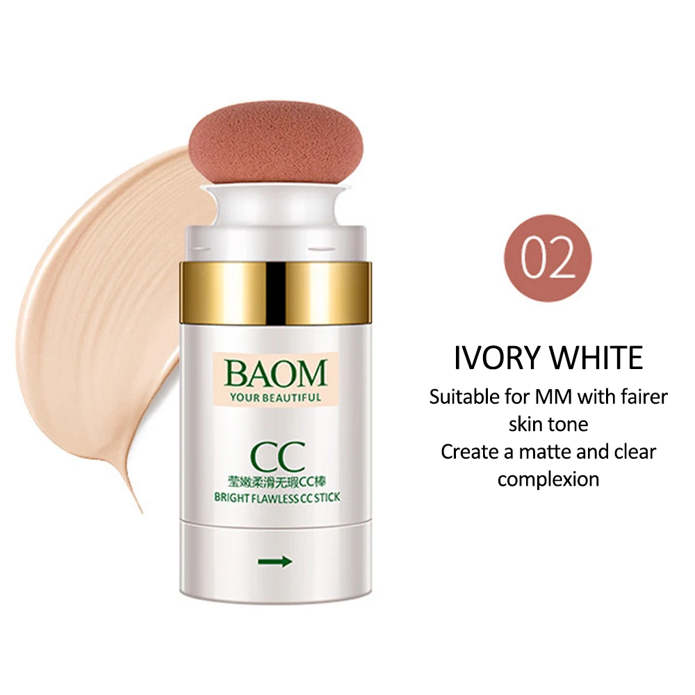 30ML Mushroom Head CC Stick Smooth Moisturizing Concealer Cover Blemishes Complexion Air Cushion CC Cream Base Makeup TSLM1