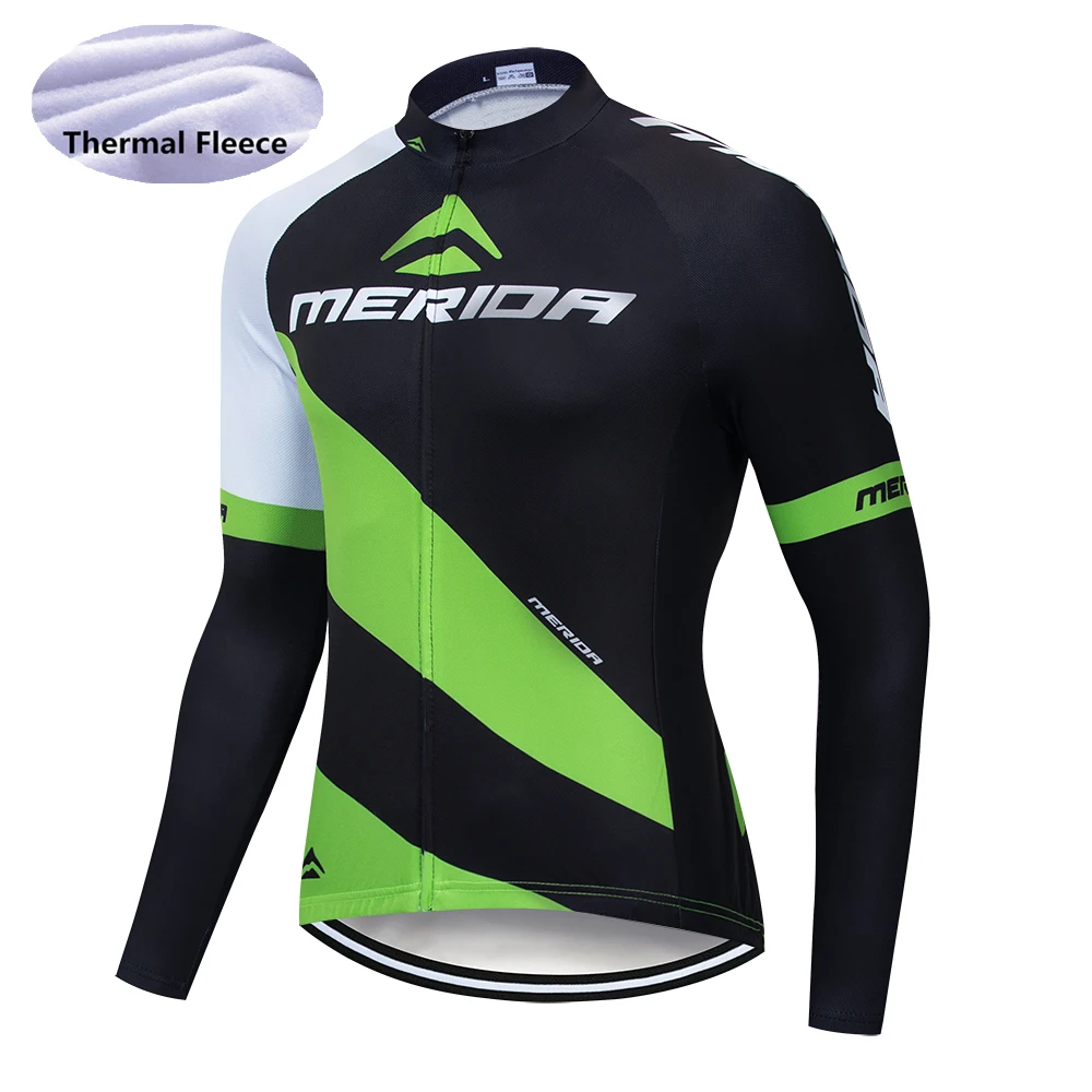 Fleece jersey Pro Зимняя Теплая Флисовая велосипедная майка с длинными рукавами велосипедная одежда Maillot Equipacion Ciclismo велосипедная одежда - Цвет: Fleece jersey
