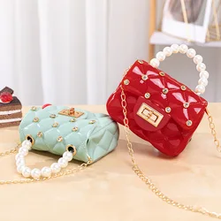 Womens Purses and Handbags 2021 Cute PVC Jelly Crossbody Bags for Women Mini Coin Wallet Kids Girls Pearl Purse Tote