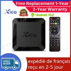 Best X96Q TV Box Android 10.0 Iptv Box X96Q 1G 8G 2G 16G Allwinner H313 smart ip tv set top box ship from France