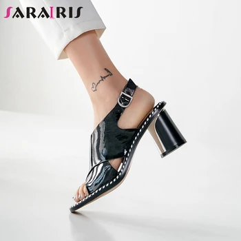 

SARAIRIS Open Toe Back Strap High Heels Beach Casual Sandals Women Brand Sandals Ladies Shoes
