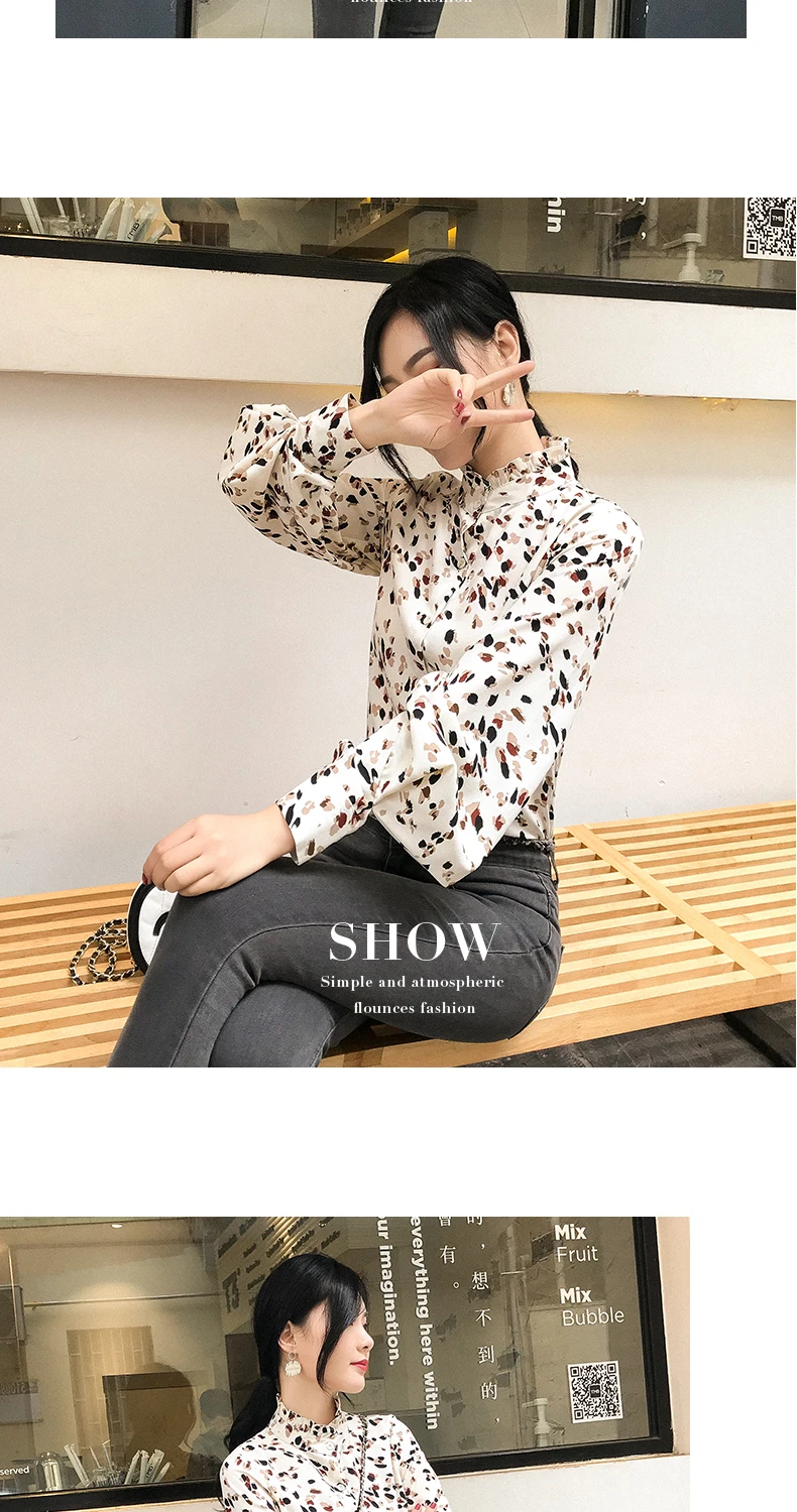 Blusas mujer de moda2019, женская рубашка на пуговицах с цветочным принтом, женские блузки и топы, chemisier femme nouvelle, коллекция 7292 50