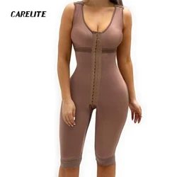 V Neck Sleeveless Knee Length Shapewear Bra And Wide Shoulder Straps Butt-Lifting Bodysuit For Women
