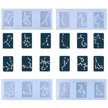 

DIY Crystal Epoxy Mould Constellation Jewelry Pendant Silicone Mold with Hole