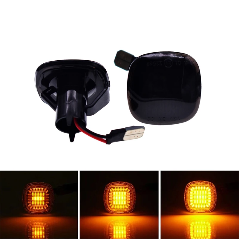 

2pcs LED Dynamic Side Marker Light Turn Signal Sequential Blinker Light For Audi A3 8L A4 8D S4 B5 Amber LED Fender Lamps
