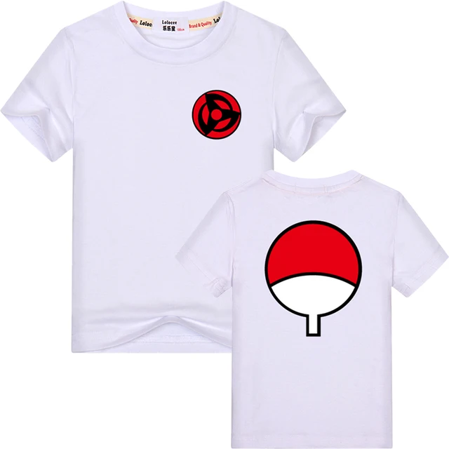 2019 Hot Fashion Anime T Shirt Naruto Short Sleeve T-Shirt For Kids Unisex O-Neck Shirts Uchiha Family Brand tops 2