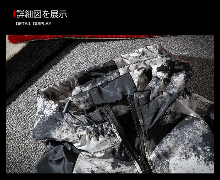 Men's Plus size wadded jackets coats Winter Cotton camouflage Hooded zipper padded Parkas Man Student jacket coats Boys