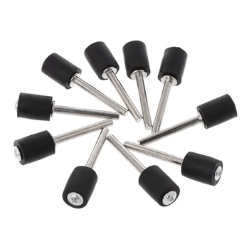 

10Pcs Drum Rubber Mandrels 1/8" Shank For Sanding Sleeve Rotary Tool Abrasive Tools