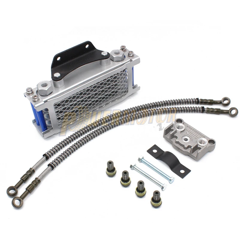 Motorcycle Oil Cooling Cooler Radiator Chinese Made Oil Cooler Set For 125cc 140cc Horizontal Engine Dirt Pit Monkey Bike ATV