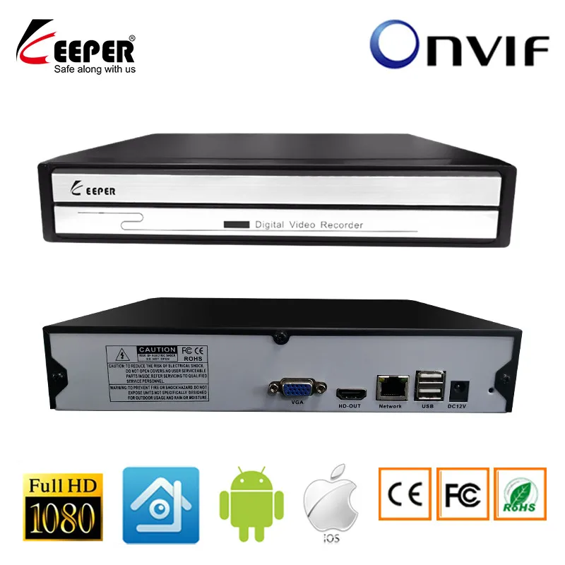  Keeper Mini 4CH 8CH 16CH 1080P NVR For IP Camera CCTV Network Video Recorder Support Onvif Protocal