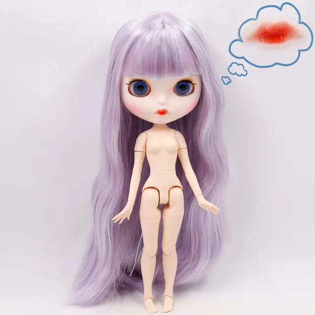 ICY DBS Blyth Doll curved lips Custom Matte face with eyebrow Joint body 1/6 bjd anime 6