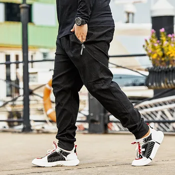 

Mens Sweat Pants 2019 Fat Autumn and Winter Loose Feet Casual Trousers Plus Large Wild Harlan Casual Pants