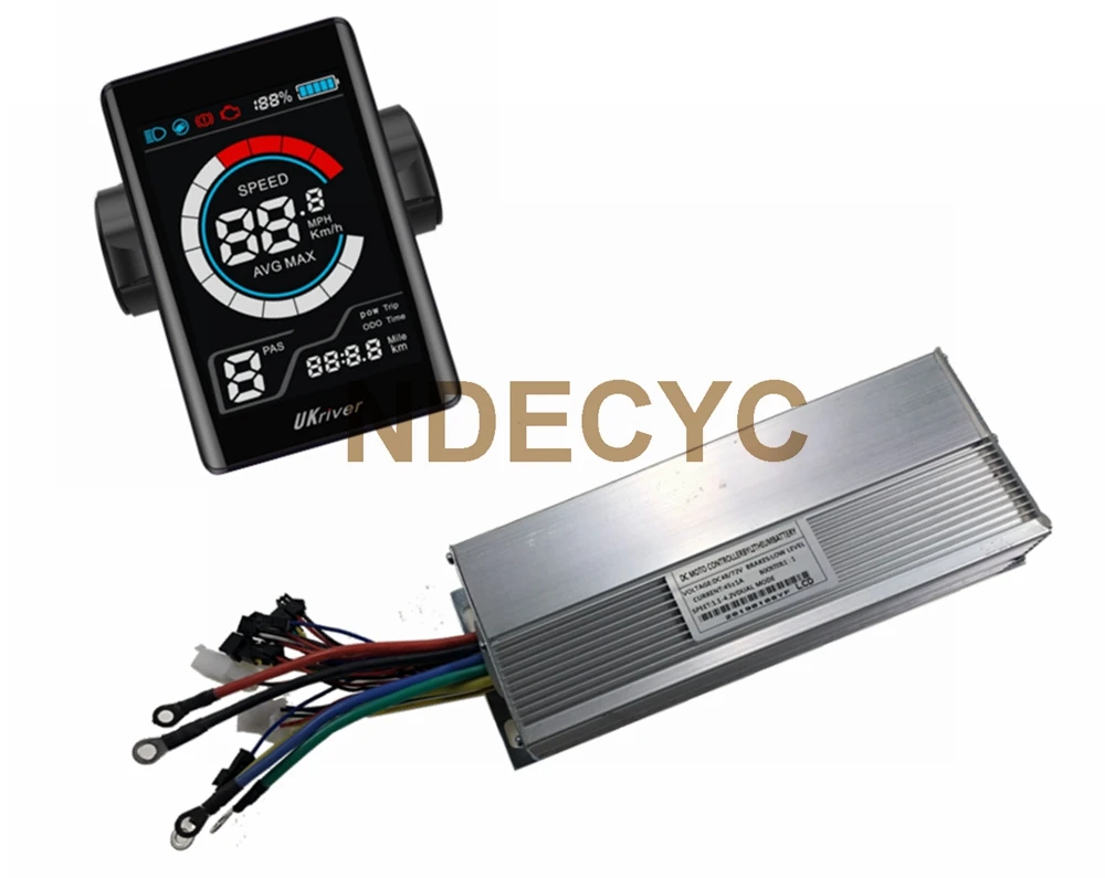 

US stock 48/72V 1500W 40A Brushless DC Ebike Dual Mode Controller + UKC1/UKS2 Color Display or S830/SW900 Display One Set