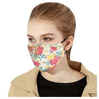 

Dustproof Windproof Foggy Haze Mouth Mask With 7PC Mask Gasket Face Mask Filter Adult Printed Breathable mask #30